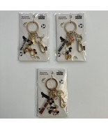 Disney Mickey Mouse Keychain Bag Charms Basketball Skateboard Soccerball... - $5.45