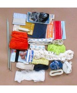 Vintage Sewing &amp; Crafting Lot With Staylastic Yarn Lace Trim Patches Mat... - $168.06 MXN