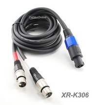 6Ft Speak-On Type Plug To 2-Xlr Female Audio Cable, Cablesonline Xr-K306 - $31.99