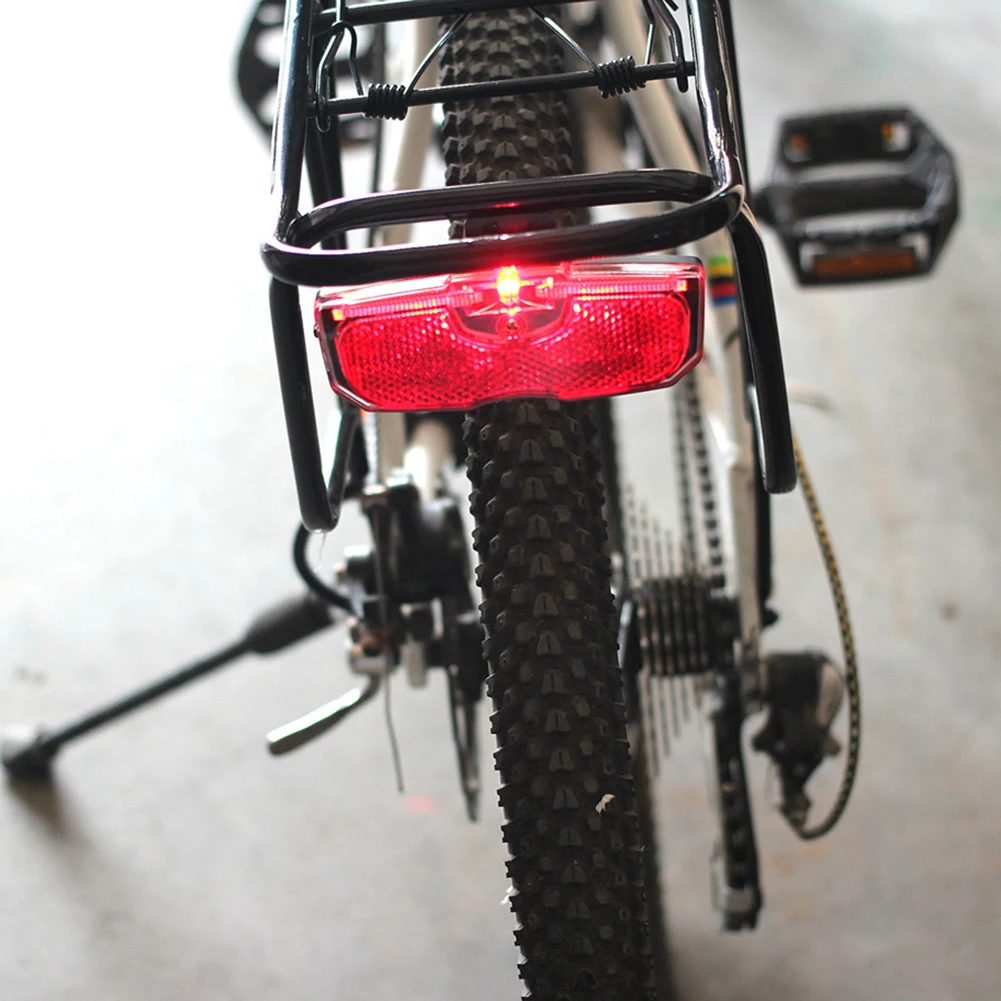 LED Mountain Bike Luggage Rack Light Waterproof Bicycle Rear Seat Reflective T - £12.42 GBP