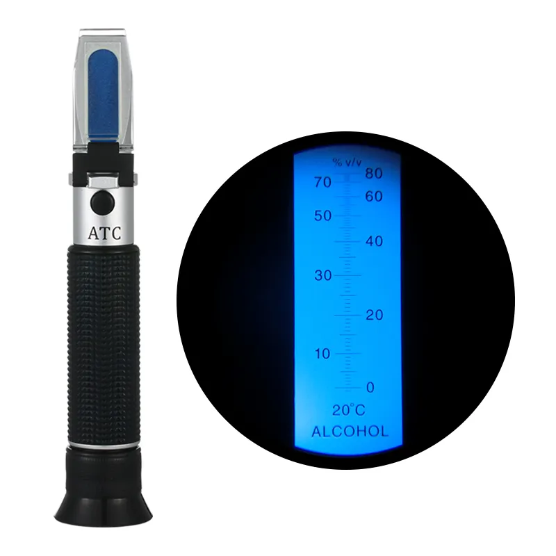 House Home yieryi Handheld 0-80% Alcohol Refractometer for spirits Household liq - £32.76 GBP