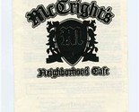 McCright&#39;s Neighborhood Cafe Menu North Liberty Iowa  - $17.82