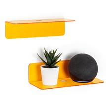 Small Acrylic Floating Wall Shelves Set Of 2, Flexible Use Of Wall Space, 9 Inch - $27.99