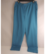 Allison Daley Women&#39;s Elastic Waist Turquoise Slacks Size 32x31 - $23.53 CAD