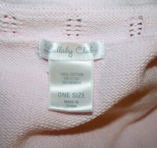 Lullaby Club Baby Blanket Target Girls Pink Cotton Knit 29"x38" Soft Lovey Flaws - $13.55