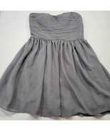 ark &amp; co. Womens Dress Mini Size L Gray Dark Slate Strapless Fit Flare A... - £10.24 GBP