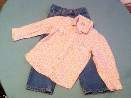 Girls-Lot of 2-Levi&#39;s-jeans-Size 4T-blue -Old Navy-pink blouse-rodeo-Wes... - £11.74 GBP
