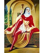 24x36 inches Rep. Clovis Trouille  stretched Oil Painting Canvas Art Wal... - $346.85 CAD