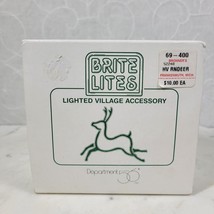 Vtg Dept 56 Brite Lites Reindeer Sign Accessory Lighted Animated Christmas Light - $23.12