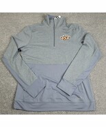 Adidas Jacket Men&#39;s Large Grey Long Sleeve 1/4 Zip Front Pocket Athlete ... - $475.37 MXN