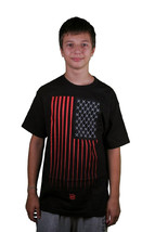 In4mation Bone Bless America T-Shirt USA Crossbones Flag Black Tee - £11.24 GBP