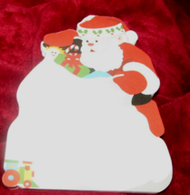 SANTA CLAUS WRITING PAD w/magnetic strip on back 5x7x3/8" (D) - $3.60