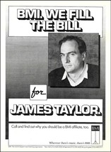 James Taylor 1986 BMI advertisement original 8 x 11 b/w ad print - $4.50