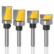 Yakamoz 4Pcs 1/4 Inch Shank Hinge Mortising Flush Trim Template Router Bit Set - $33.97