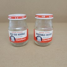Vintage Gerber Baby Food Jars 6 Oz. With Labels &amp; Lids Early 1990’s - £15.39 GBP