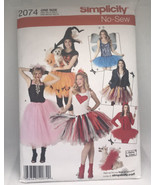 SIMPLICITY PATTERN 2074 No Sew Costume Tutu Misses &amp; Dogs One Size A5 - £5.23 GBP