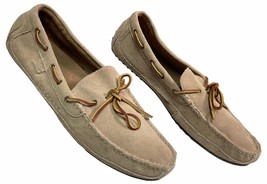 Polo Ralph Lauren Wyndings Leather Loafers Shoes Casual Driving Taupe Size 14 D - $53.99