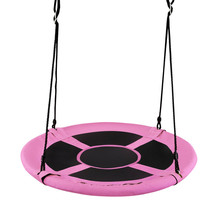 40 Inch Flying Saucer Tree Swing Indoor Outdoor Play Set-Pink - Color: Pink - £65.28 GBP