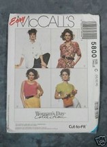 McCall&#39;s #5800 Pattern Misses&#39; Blouses &amp; Tank Top Size 10-12-14 - £1.39 GBP