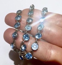 Antique Georgian Riviere blue paste Sterling silver Necklace - £2,102.20 GBP