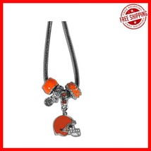 Officially Licensed Cleveland Browns Euro Bead Necklace with Rhinestones - €24,90 EUR
