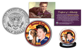 Elvis Presley 1956 HOUND DOG Officially Licensed JFK Kennedy Half Dollar US Coin - £6.70 GBP