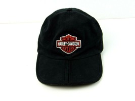 Harley Davidson Black Cloth Cap With Foldable Bill  Small - £31.10 GBP
