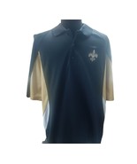 New Orleans Saints Polo Shirt Men’s L NFL Black Gold White Sports Fan Ap... - $274.48 MXN