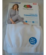 Women&#39;s Fruit of The Loom Thermal Pants WHITE SMALL NEW Spandex Cuffs - $13.27 CAD