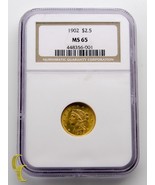 1902 Gold Quarter Eagle Liberty Head Coin Graded by NGC MS-65 - €1.799,81 EUR