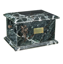 Onyx Adult Cremation Casket Funeral Ashes urn Unique Stone Memorial cask... - $196.70+