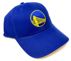 Nba Golden State Warriors Logo Blue Adjustable Curved Bill Basketball Hat Cap - £13.47 GBP