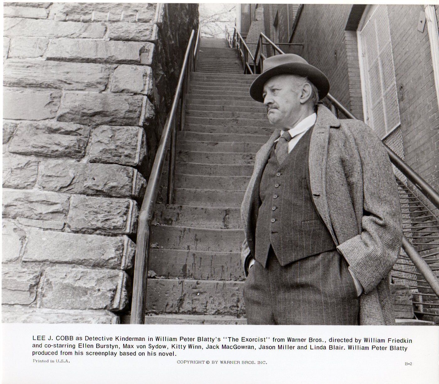*William Friedkin&#39;s THE EXORCIST (1973) Lee J. Cobb Stands at Foot of St... - $35.00