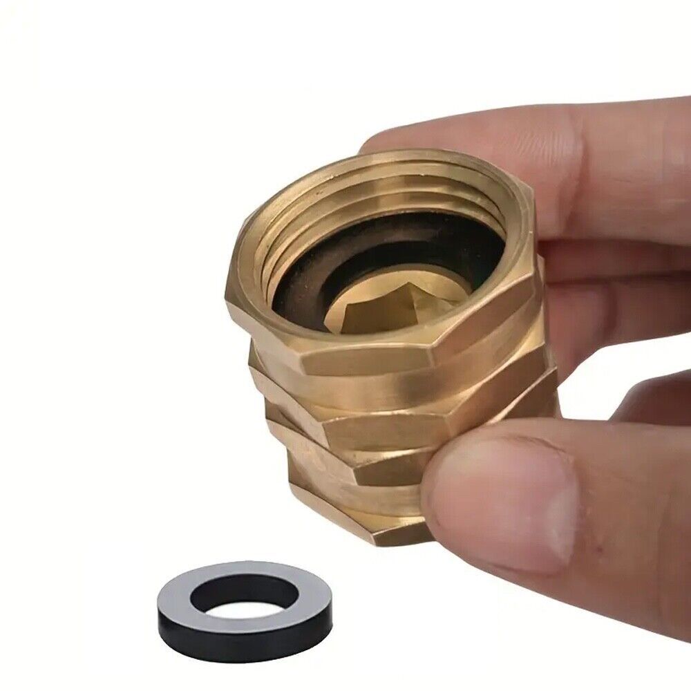 Primary image for Garden Hose Fittings Adapter Solid Brass Double Female  Connector (3/4" GHT)