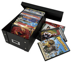 CheckOutStore Black DVD Cases Storage Box (Holds 25 Cases) - $23.54+