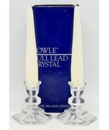Towle Full Lead Crystal Candlestick Holders with Candles - $23.38