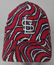 Vintage St Louis Cardinals Snapback Baseball Hat Cap Tiger Stripe USA Made Red - £38.78 GBP