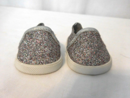 AMERICAN GIRL Z YANG SILVER SPARKLE SLIP ON TENNIS SHOES SNEAKERS - $7.92