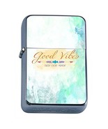 Good Vibes Flip Top Dual Torch Em1 Smoking Cigarette Silver Refillable D... - €7,67 EUR