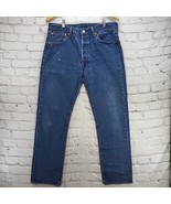 Levis 501 Jeans Mens 35 X 30 Button Fly Straight Leg Western Cowboy Rode... - $59.39