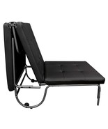 Senon Adjustable Foldable Chair (Futon), Silver &amp; Black Finish - $4,440.23 MXN