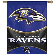 NFL Baltimore Ravens Vertical House Banner Flag ,27&quot; x 37&quot;- Wincraft - £19.37 GBP