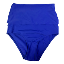Aerie Fold-Over High Waist Bikini Bottoms | SMALL - Cobalt Blue NEW - £14.65 GBP