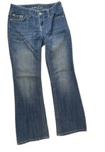 INC DENIM Womens Jeans Petites 2 Regular Fit Boot Leg Embellished Studde... - £10.86 GBP