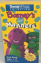 Vtg VHS Barney - Barneys Best Manners 1993 Lyons Group Children&#39;s Movie - £7.78 GBP
