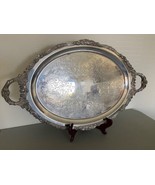 Wallace Silverplate BAROQUE 29&quot; Large Handled Waiter Tray #294 - £197.13 GBP