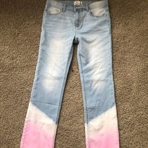 Jordache Girls Ankle Jeans - ombre Blue White Pink size 16 - $15.00