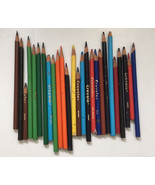 Crayola colored pencil 25 used  pencil lot writing drawing craft art sup... - £15.53 GBP