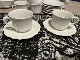 4 pieces Red Cliff Ironstone Heirloom Fine China Cup &amp; Saucer 4 sets available - £15.74 GBP