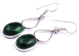 Tourmaline Pierre Précieuse 925 Argent Pendantes Oreilles Femme Cadeau - £39.28 GBP